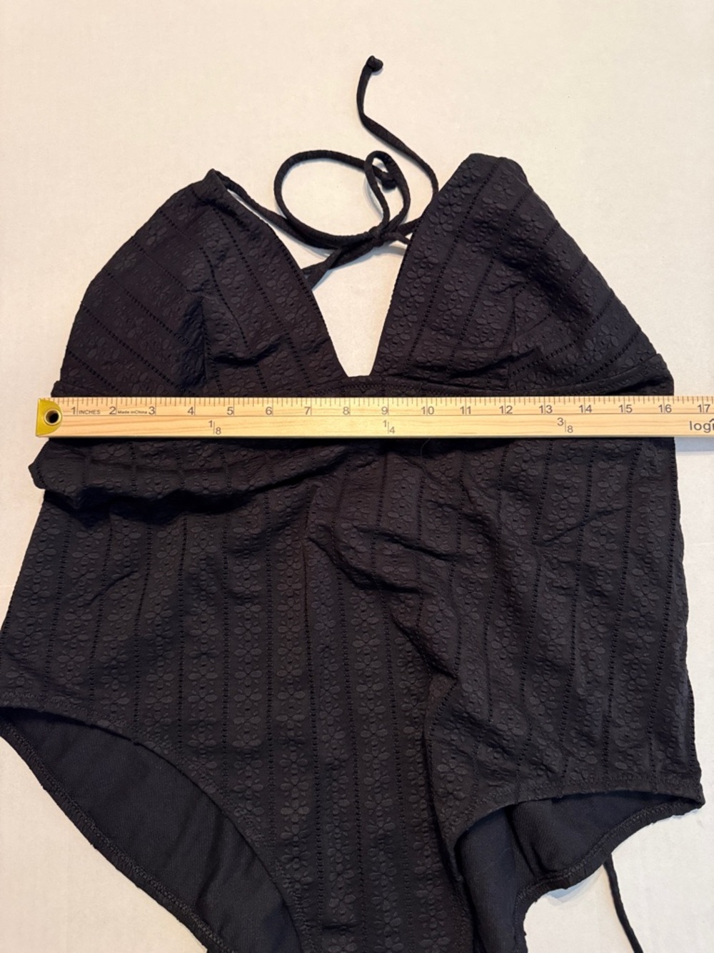 Boden Women’s Black Floral Symi String One Piece Swimsuit Size 16-18R - Picture 9 of 14